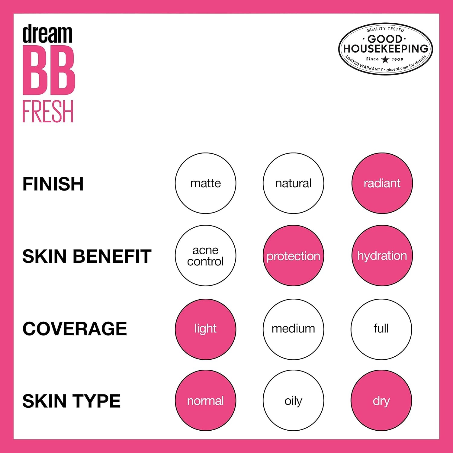 image:imageMAYBELLINE Dream Fresh Skin Hydrating BB Cream 8in1 Skin Perfecting Beauty Balm With Broad Spectrum Spf 30 Sheer Tint Coverage OilFree Deep 1 Fl Oz140 DEEP