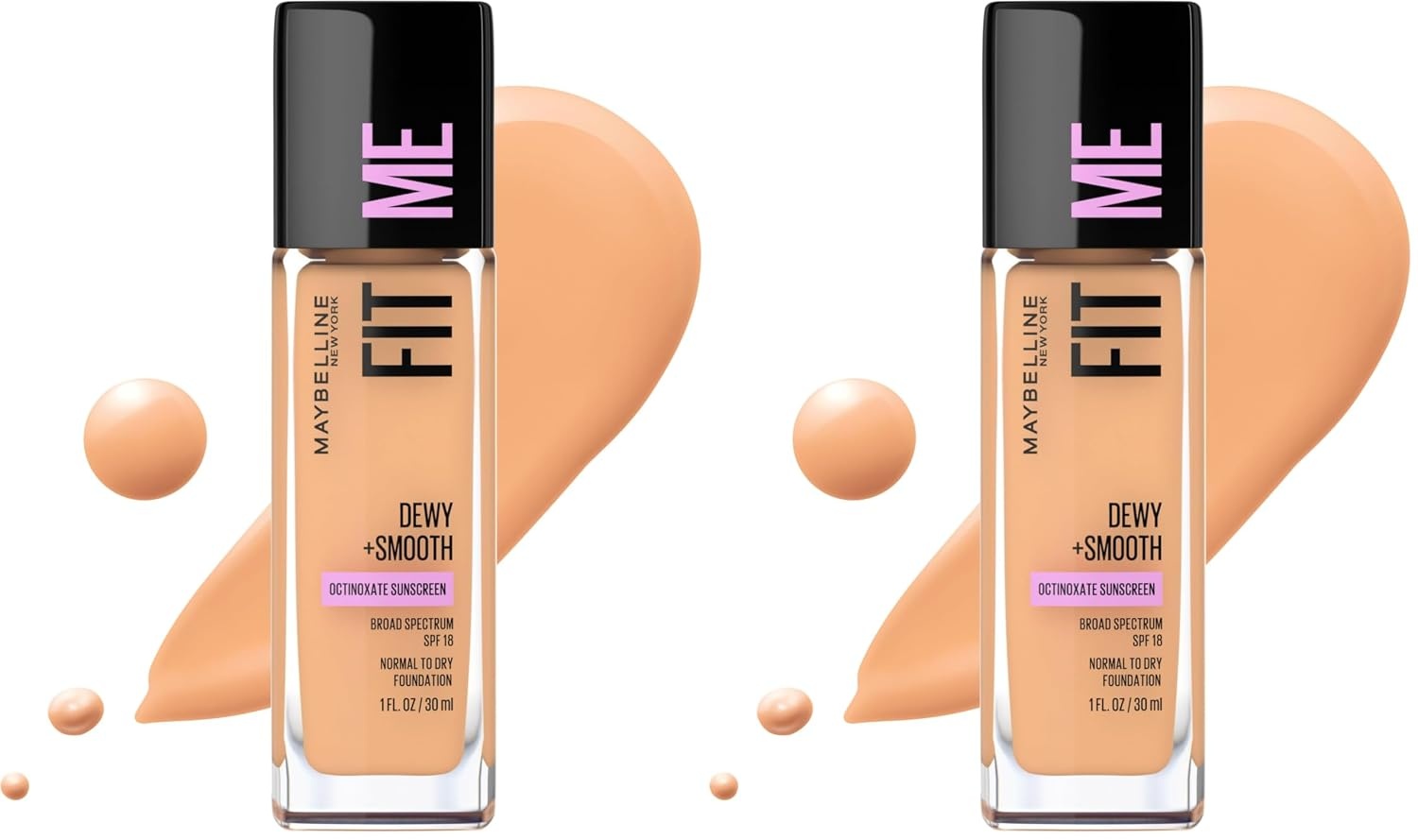 image:imageMaybelline Fit Me Dewy Smooth Liquid Foundation Makeup Natural Beige 1 Count Packaging May Vary235 PURE BEIGE