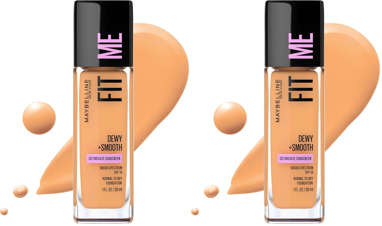 image:imageMaybelline Fit Me Dewy Smooth Liquid Foundation Makeup Natural Beige 1 Count Packaging May Vary240 GOLDEN BEIGE
