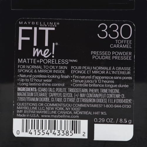 image:imageMaybelline Fit Me Matte Poreless Pressed Face Powder Makeup amp Setting Powder Natural Beige 1 Count330 TOFFEE