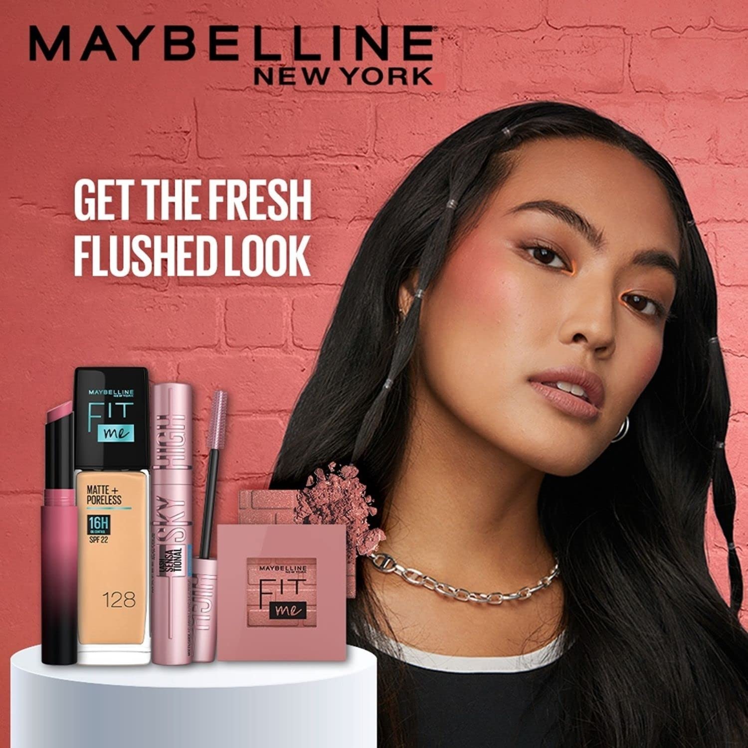 image:imageMaybelline Fit Me Powder Blush Lightweight Smooth Blendable Longlasting AllDay Face Enhancing Makeup Color Berry 1 Count50 WINE Pack of 4