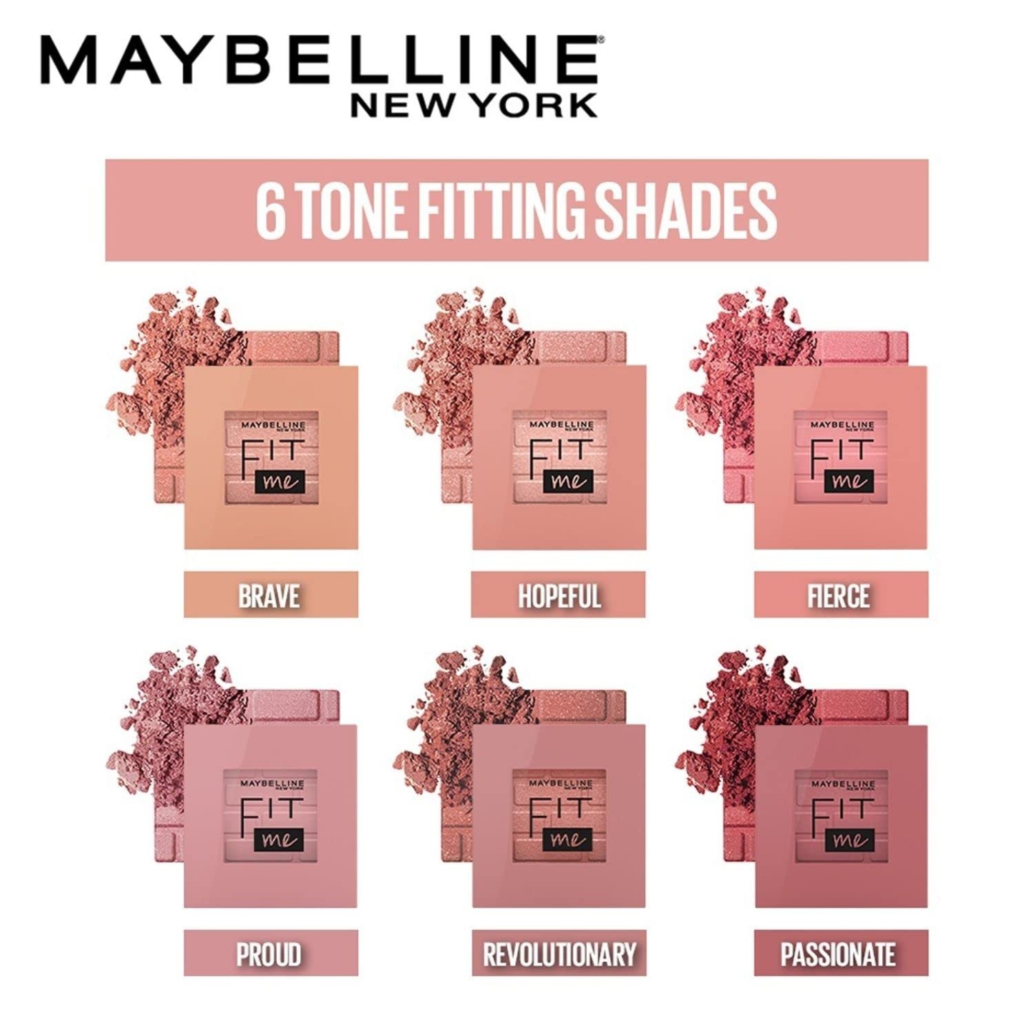 image:imageMaybelline Fit Me Powder Blush Lightweight Smooth Blendable Longlasting AllDay Face Enhancing Makeup Color Berry 1 Count50 WINE Pack of 4