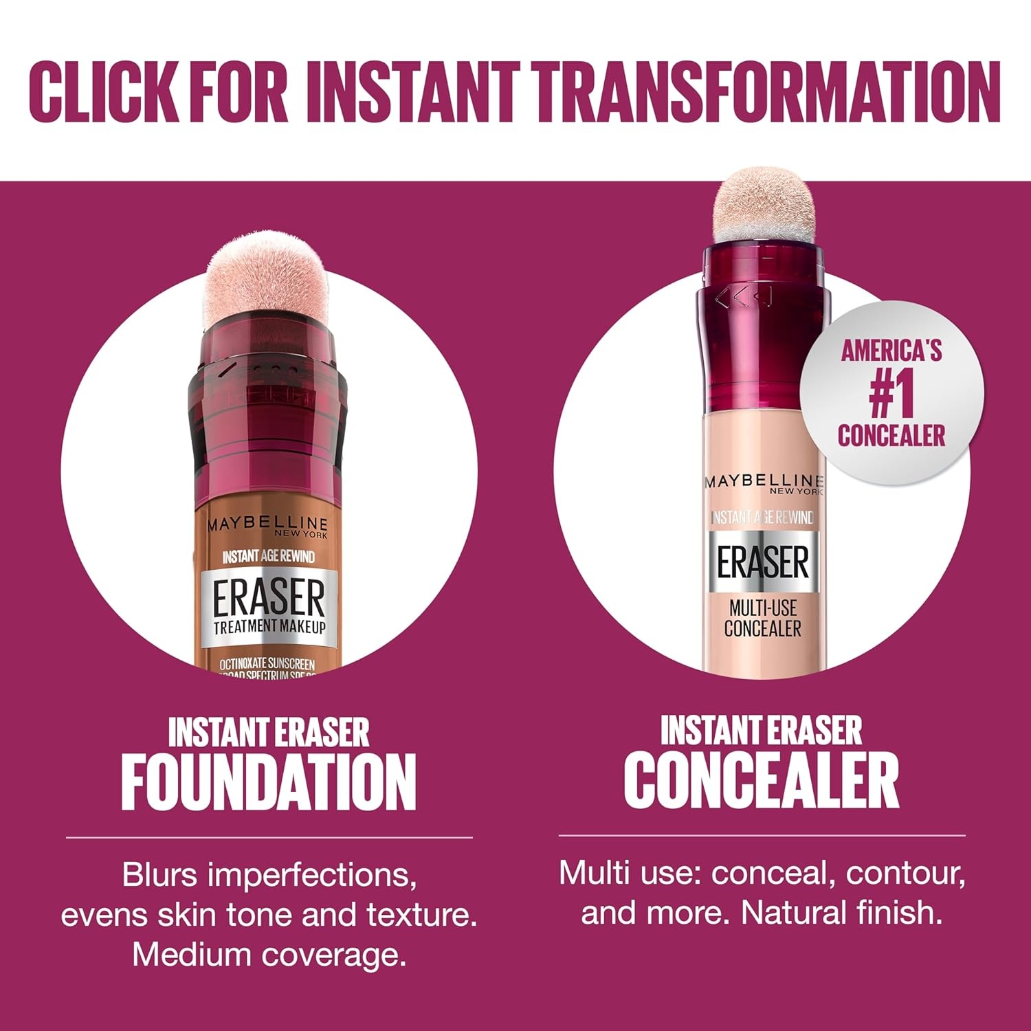 image:imageMaybelline Instant Age Rewind Eraser Foundation with SPF 20 and Moisturizing ProVitamin B5 120 1 Count Packaging May Vary130