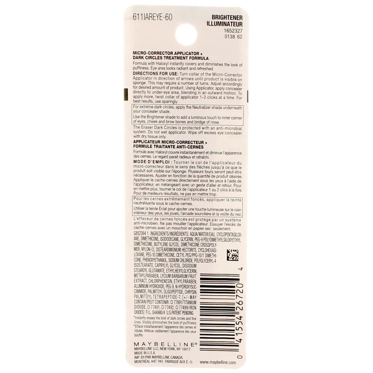 image:imageMaybelline Instant Age Rewind Eraser Foundation with SPF 20 and Moisturizing ProVitamin B5 120 1 Count Packaging May VaryBrightener