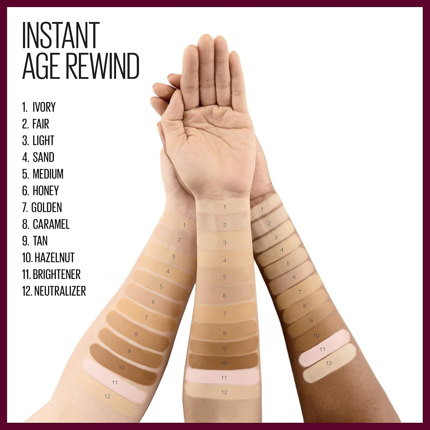 image:imageMaybelline Instant Age Rewind Eraser Foundation with SPF 20 and Moisturizing ProVitamin B5 120 1 Count Packaging May VaryFair
