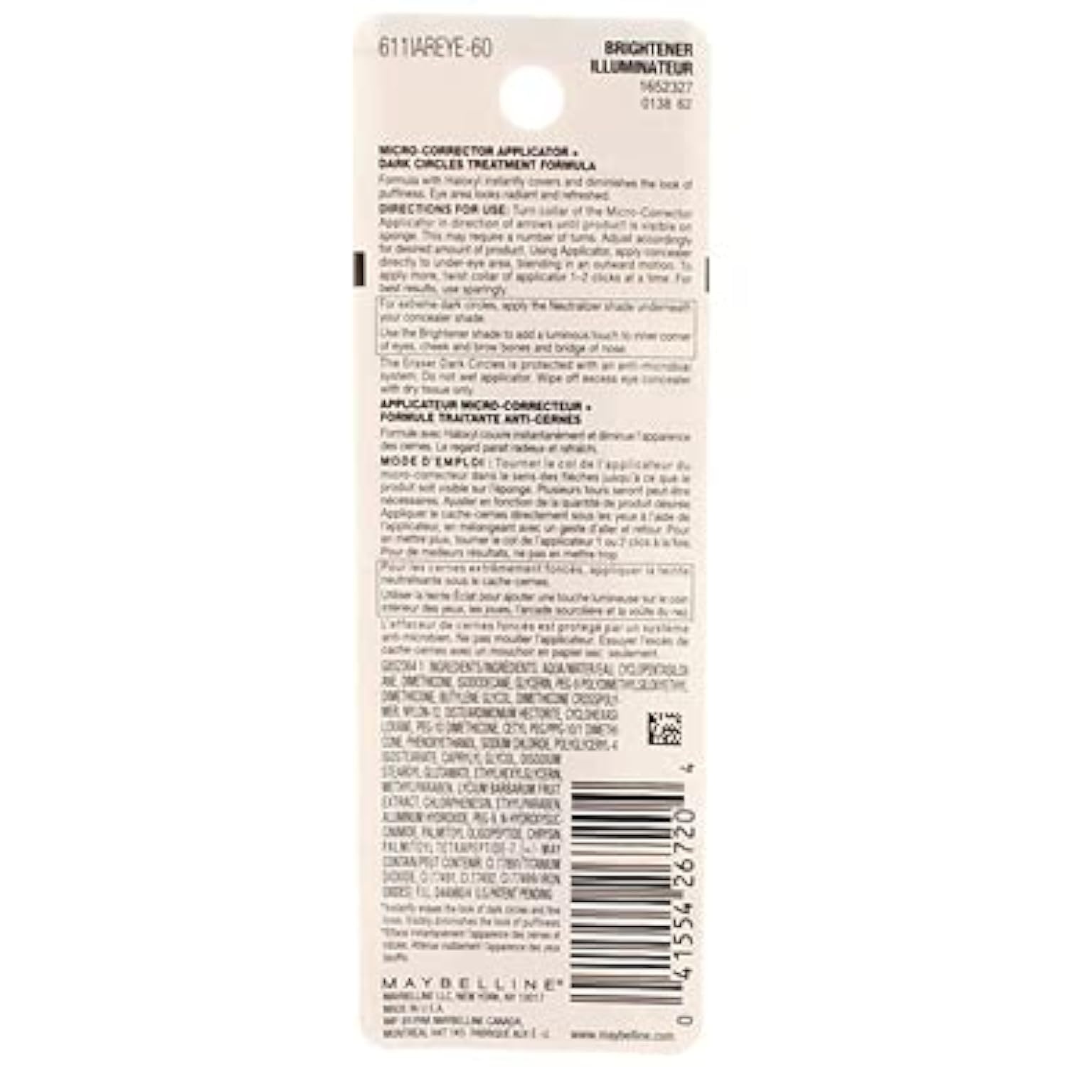 image:imageMaybelline Instant Age Rewind Eraser Foundation with SPF 20 and Moisturizing ProVitamin B5 120 1 Count Packaging May Varybrightener