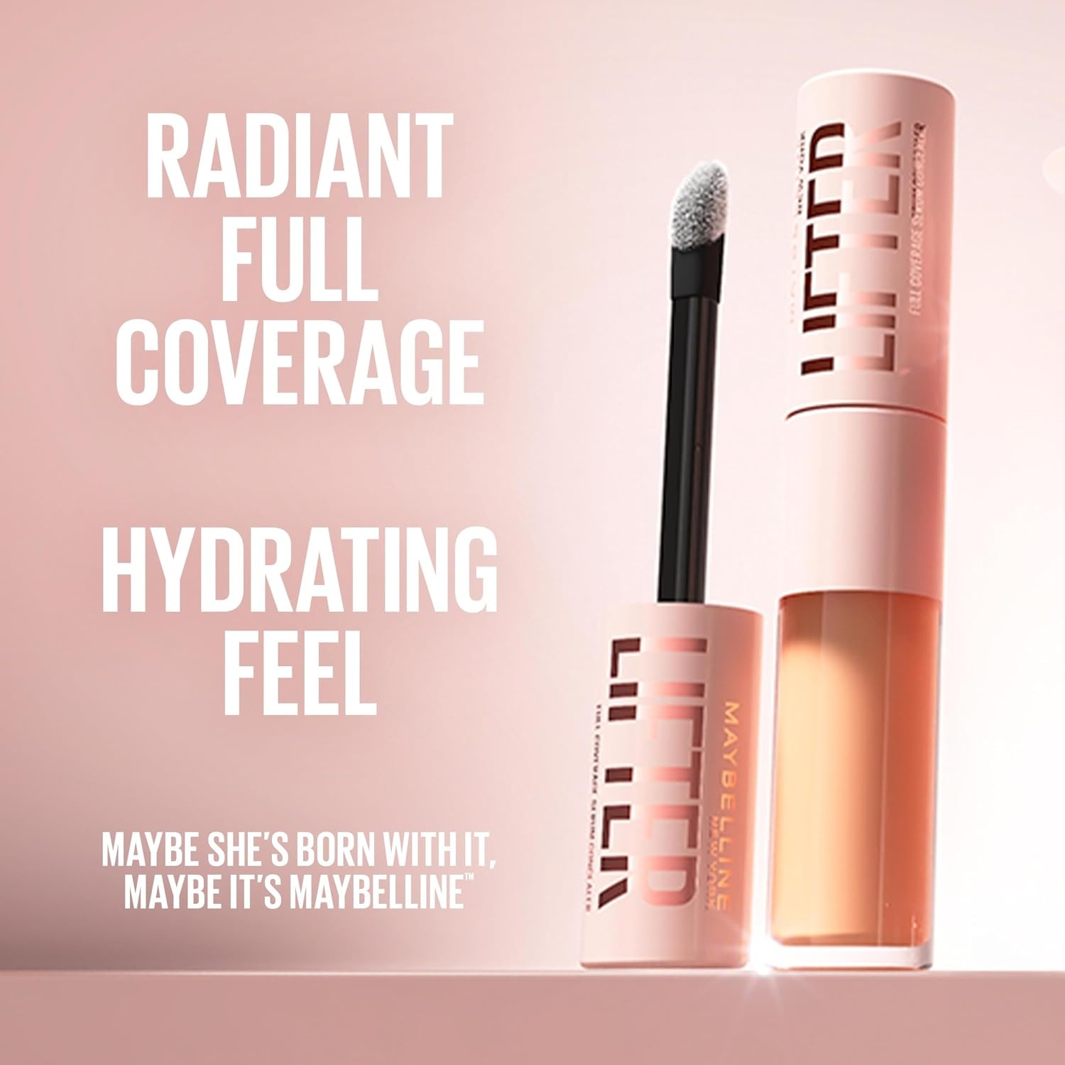 image:imageMaybelline Lifter Serum Concealer Radiant Concealer with Full Coverage Includes 2 Peptides Caffeine to Hydrates amp Brightens Under Eyes 20 1 Count80 WARM