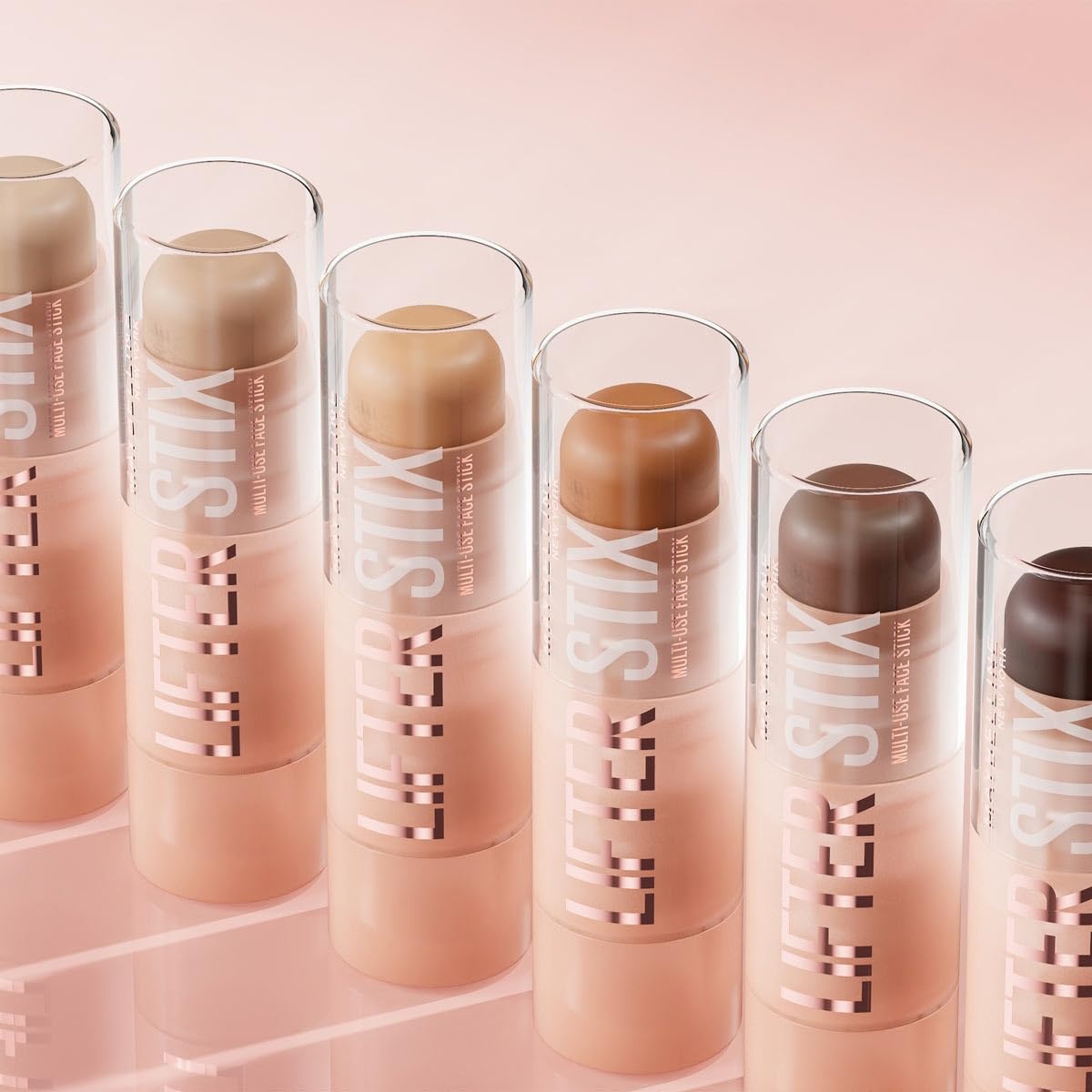 image:imageMaybelline Lifter Stix MultiUse Face Stick Contour Bronzer Concealer and Foundation Stick AllInOne Creamy Face Makeup with Cranberry Seed Oil 20 1 Count40 Neutral