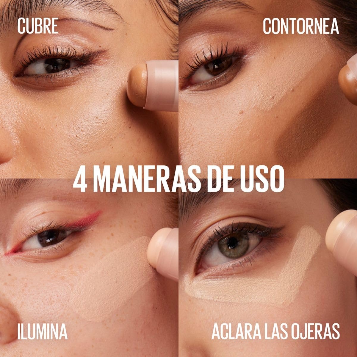 image:imageMaybelline Lifter Stix MultiUse Face Stick Contour Bronzer Concealer and Foundation Stick AllInOne Creamy Face Makeup with Cranberry Seed Oil 20 1 Count40 Neutral