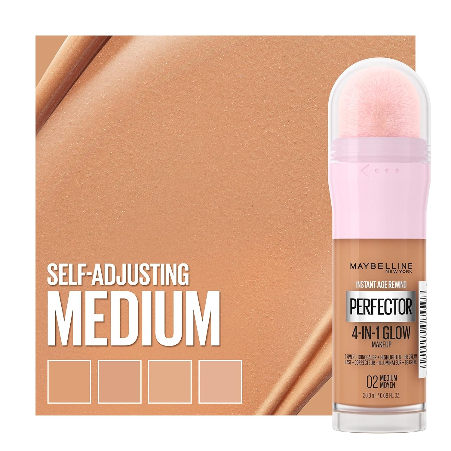 image:imageMaybelline New York Instant Age Rewind Instant Perfector 4In1 Glow Makeup MediumDeep02 MEDIUM