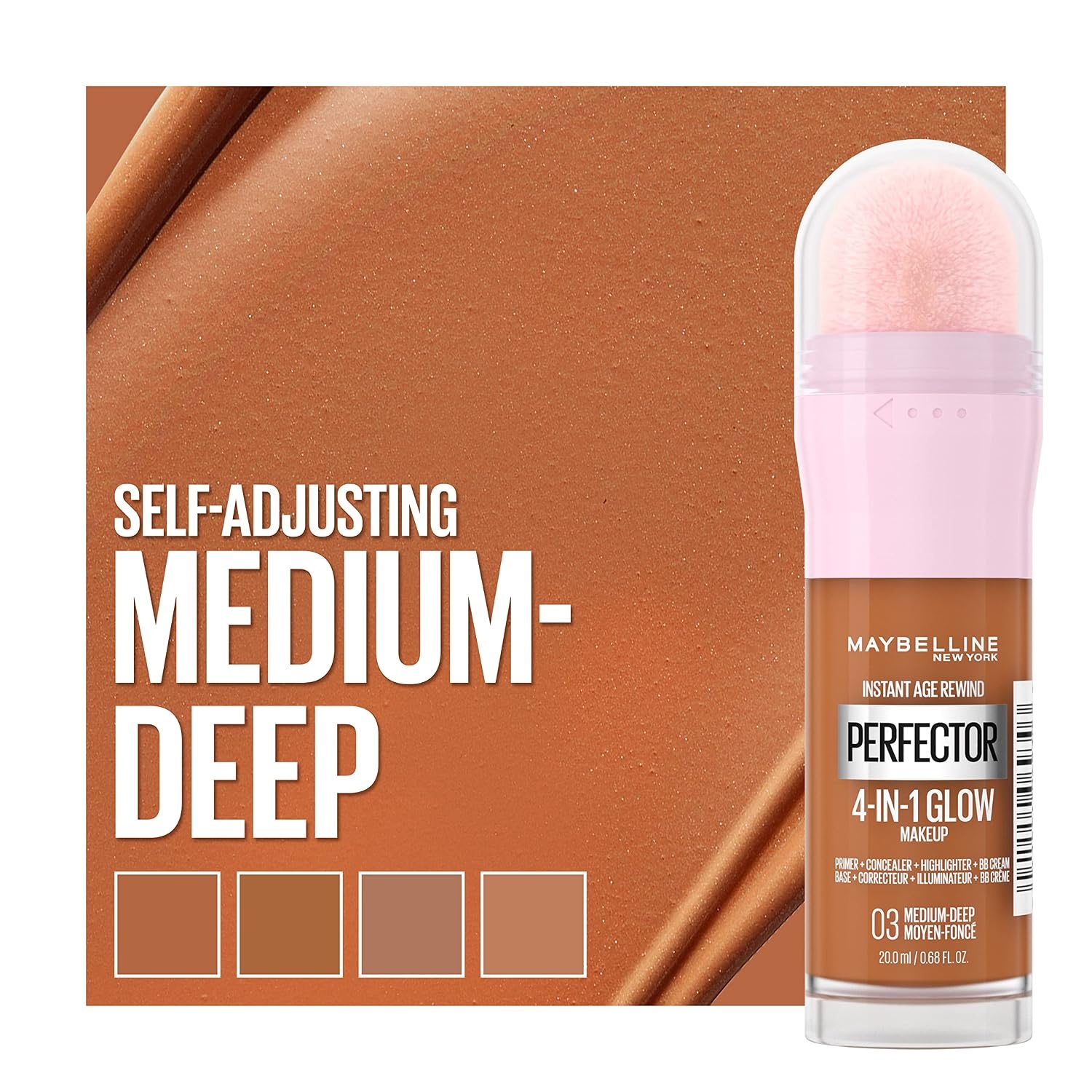 image:imageMaybelline New York Instant Age Rewind Instant Perfector 4In1 Glow Makeup MediumDeep03 MEDIUMDEEP