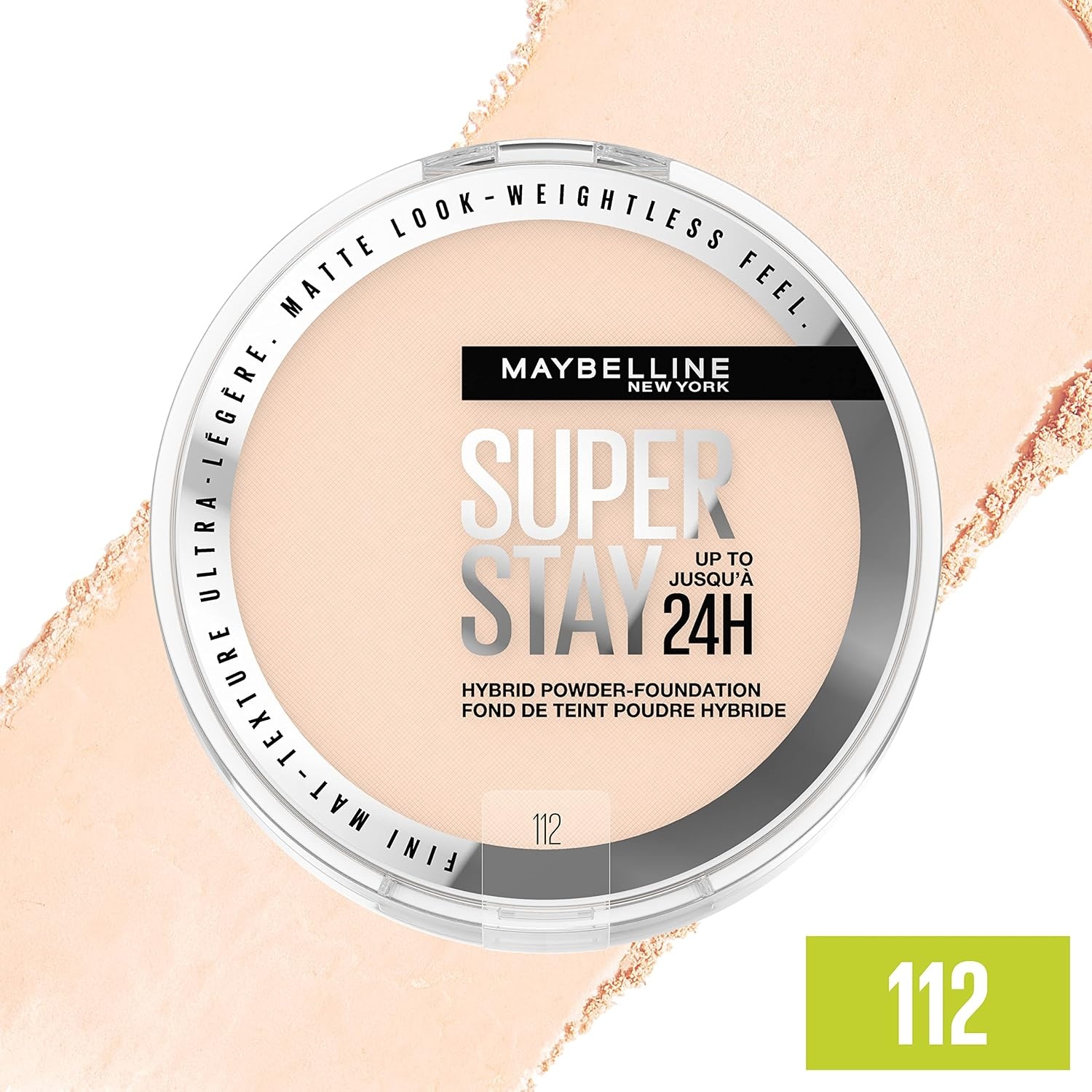 image:imageMaybelline Super Stay Up to 24HR Hybrid PowderFoundation MediumtoFull Coverage Makeup Matte Finish 375 1 CountSUPERSTAY POWDER 112
