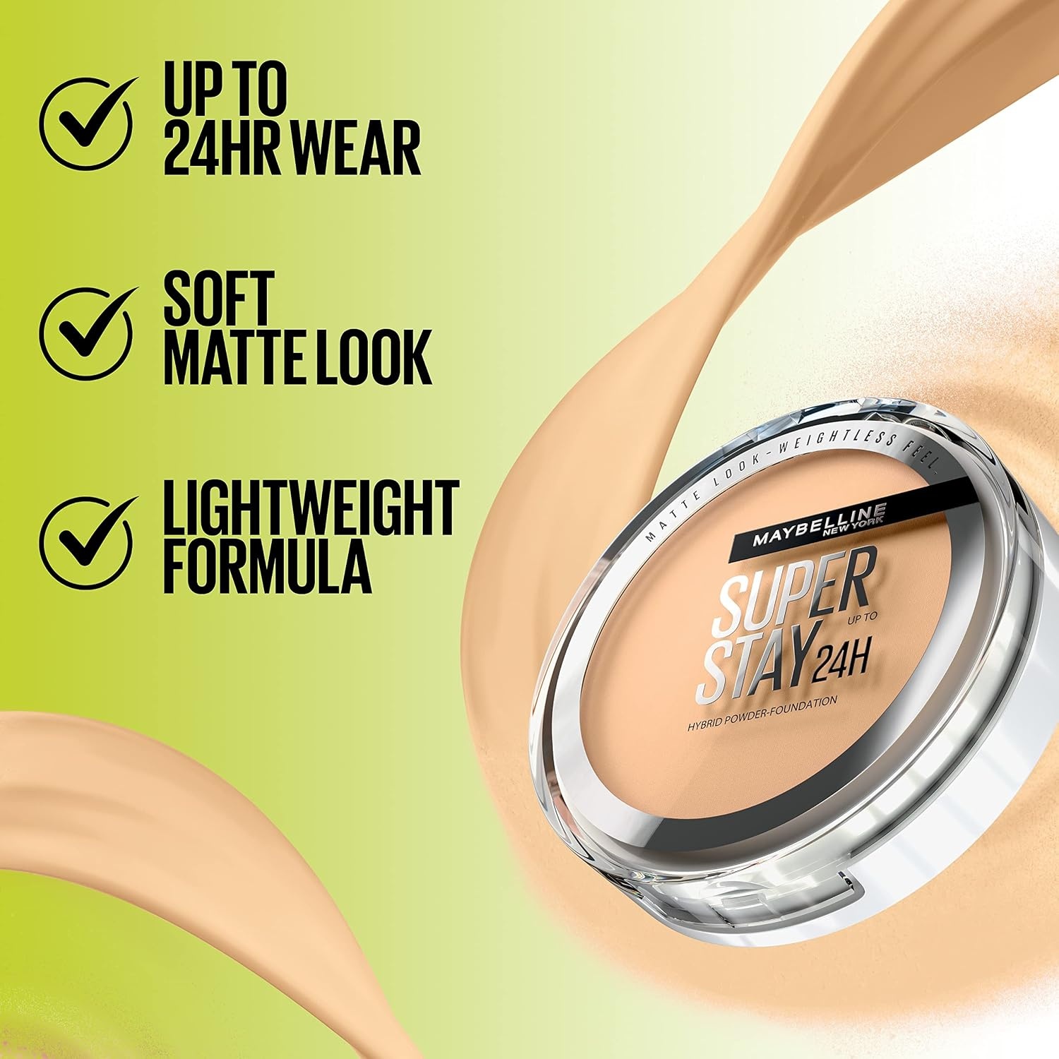 image:imageMaybelline Super Stay Up to 24HR Hybrid PowderFoundation MediumtoFull Coverage Makeup Matte Finish 375 1 CountSUPERSTAY POWDER 112