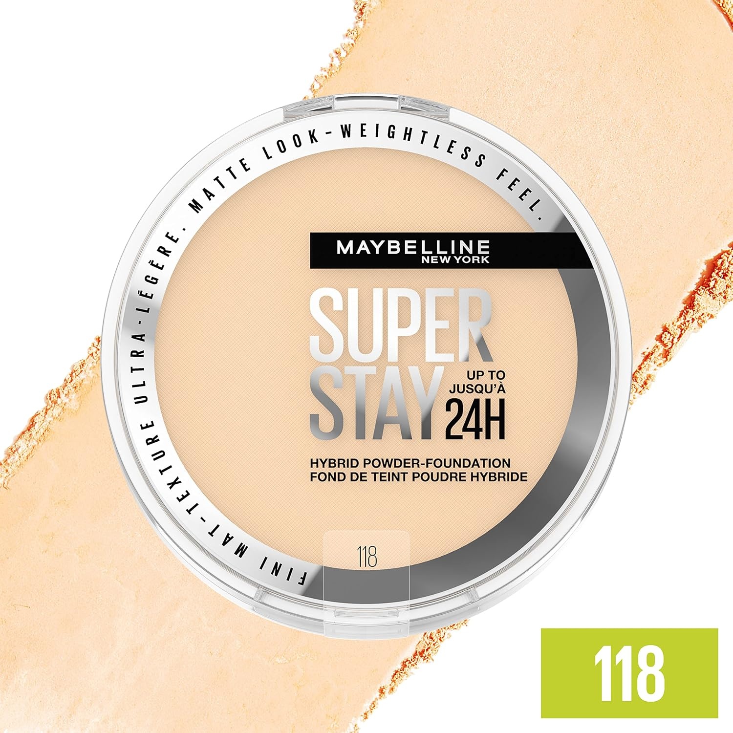 image:imageMaybelline Super Stay Up to 24HR Hybrid PowderFoundation MediumtoFull Coverage Makeup Matte Finish 375 1 CountSUPERSTAY POWDER 118
