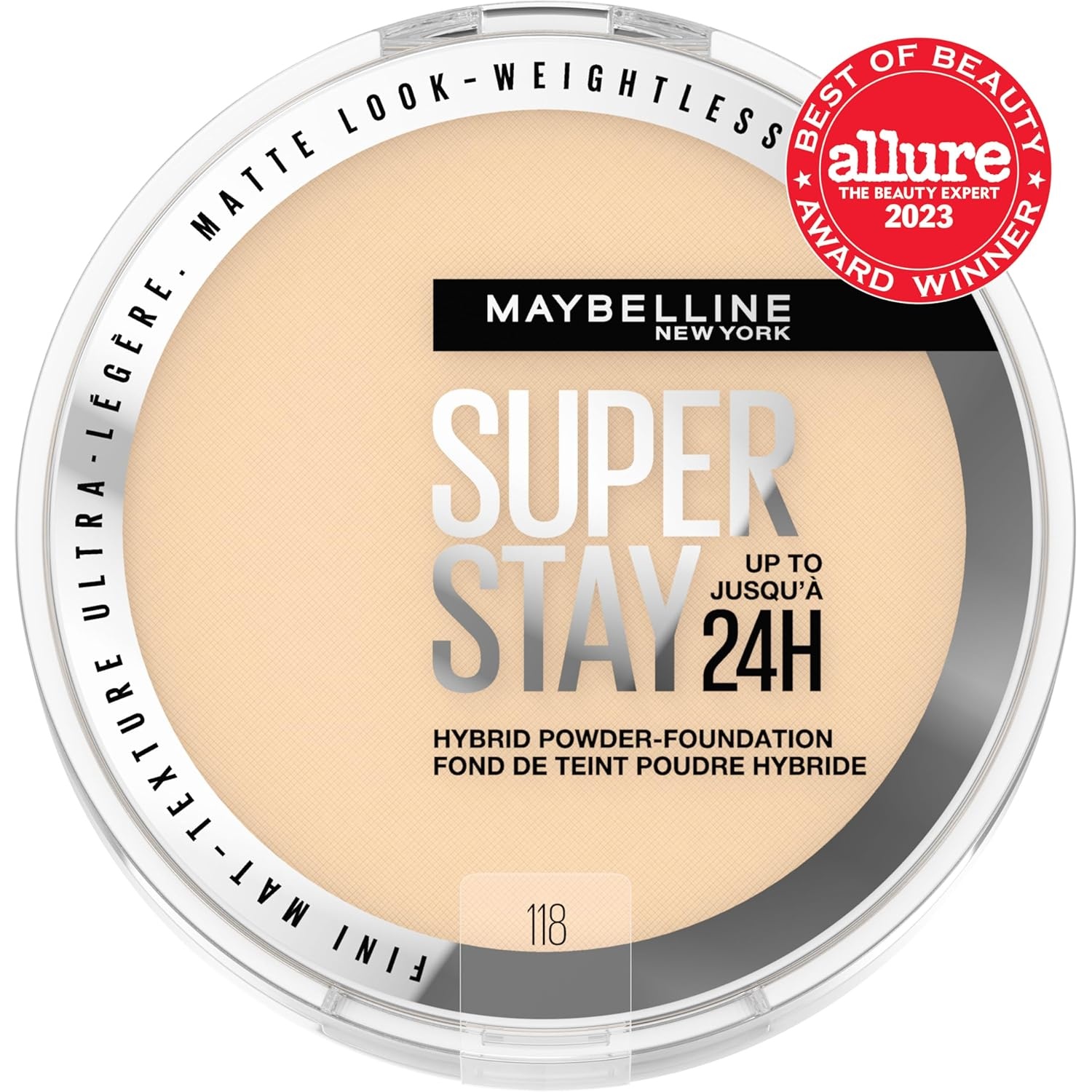 image:imageMaybelline Super Stay Up to 24HR Hybrid PowderFoundation MediumtoFull Coverage Makeup Matte Finish 375 1 CountSUPERSTAY POWDER 118