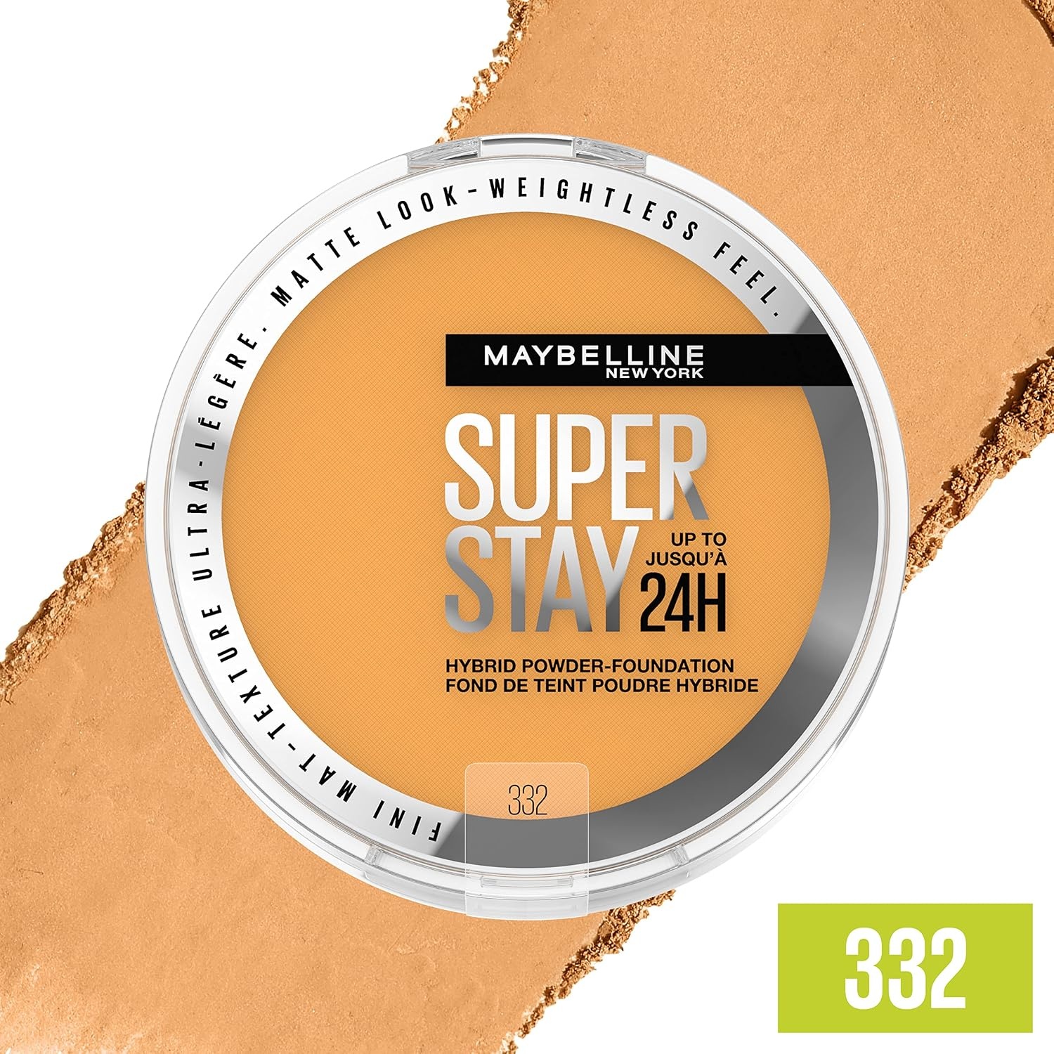 image:imageMaybelline Super Stay Up to 24HR Hybrid PowderFoundation MediumtoFull Coverage Makeup Matte Finish 375 1 CountSUPERSTAY POWDER 332