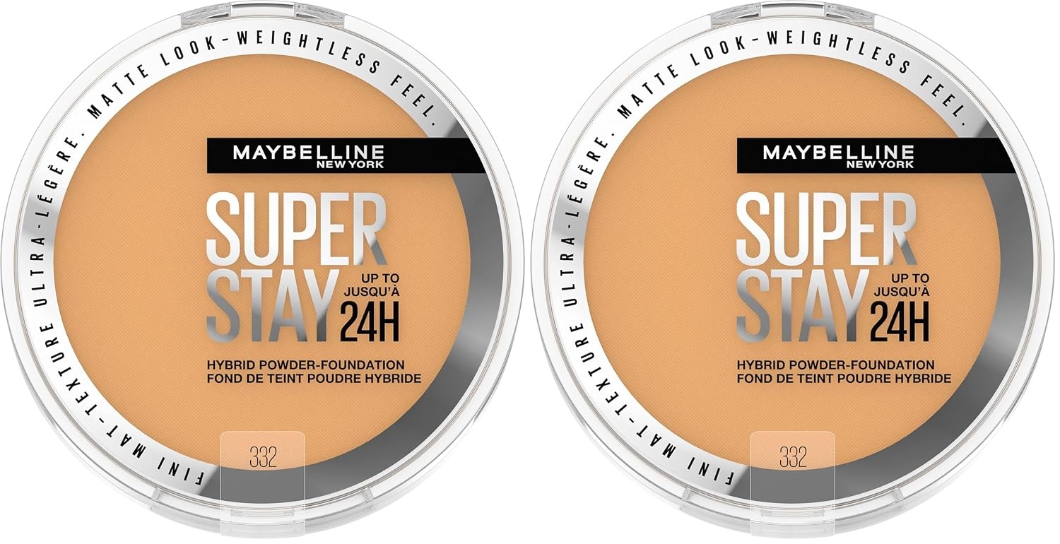 image:imageMaybelline Super Stay Up to 24HR Hybrid PowderFoundation MediumtoFull Coverage Makeup Matte Finish 375 1 CountSUPERSTAY POWDER 332