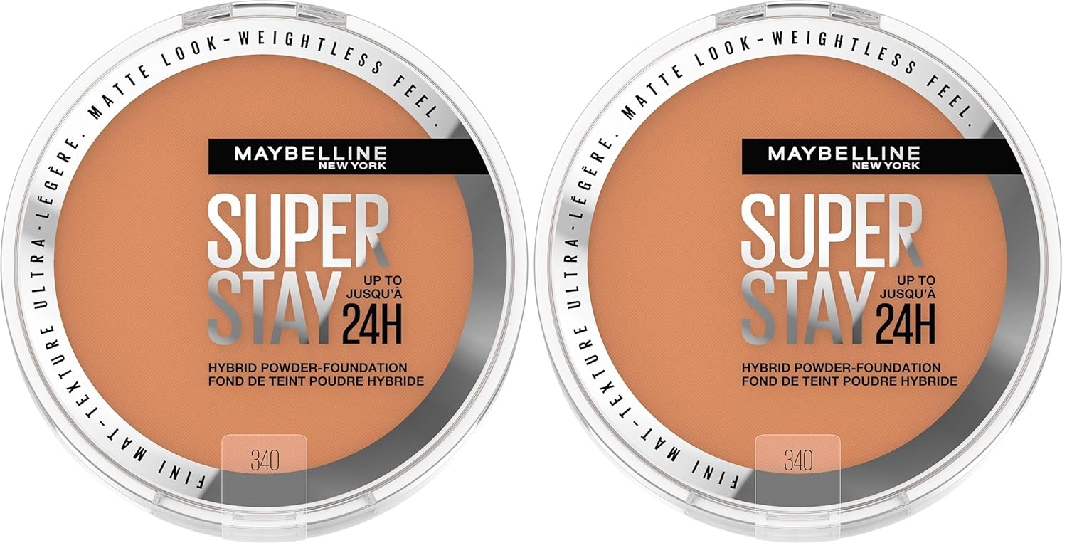 image:imageMaybelline Super Stay Up to 24HR Hybrid PowderFoundation MediumtoFull Coverage Makeup Matte Finish 375 1 CountSUPERSTAY POWDER 340