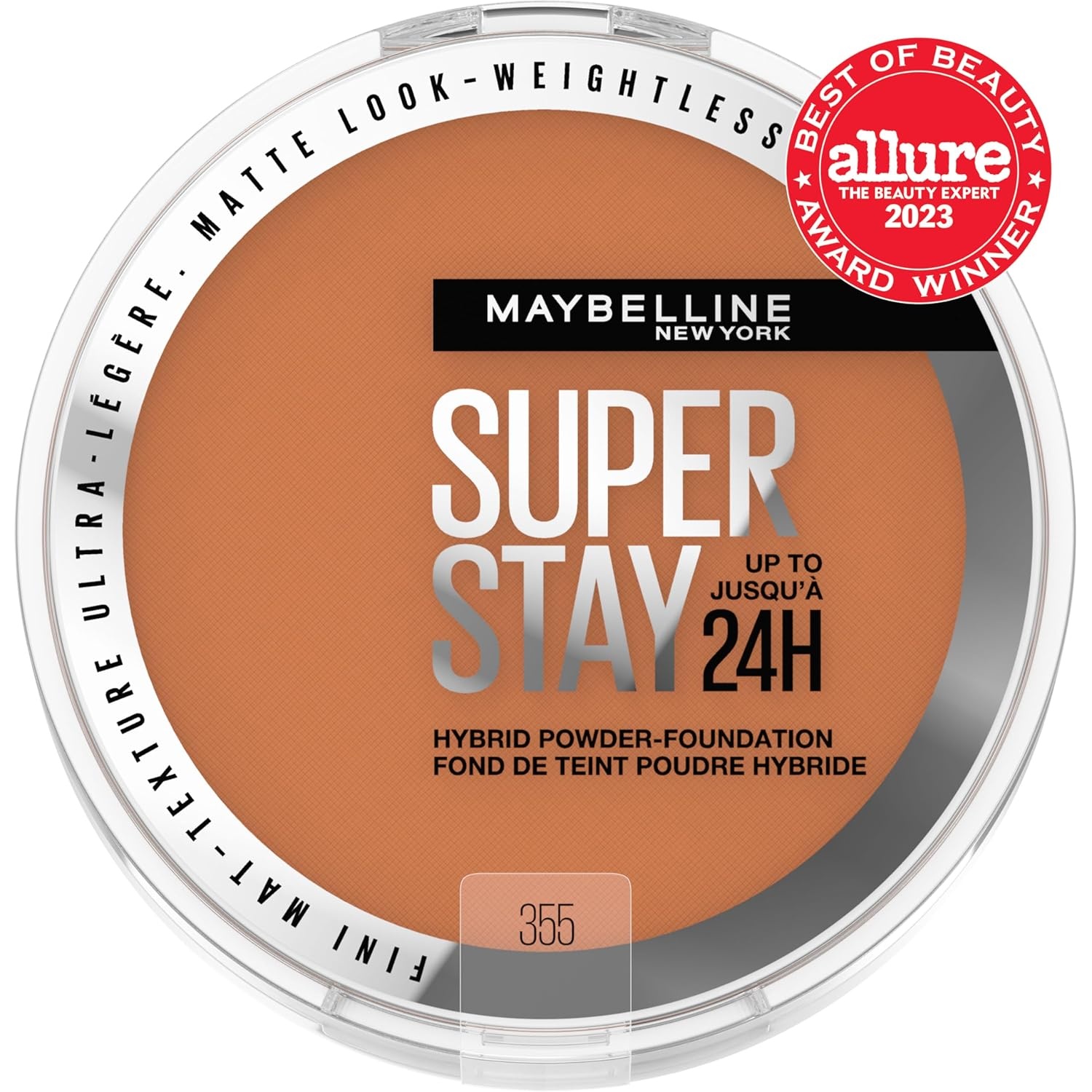 image:imageMaybelline Super Stay Up to 24HR Hybrid PowderFoundation MediumtoFull Coverage Makeup Matte Finish 375 1 CountSUPERSTAY POWDER 355