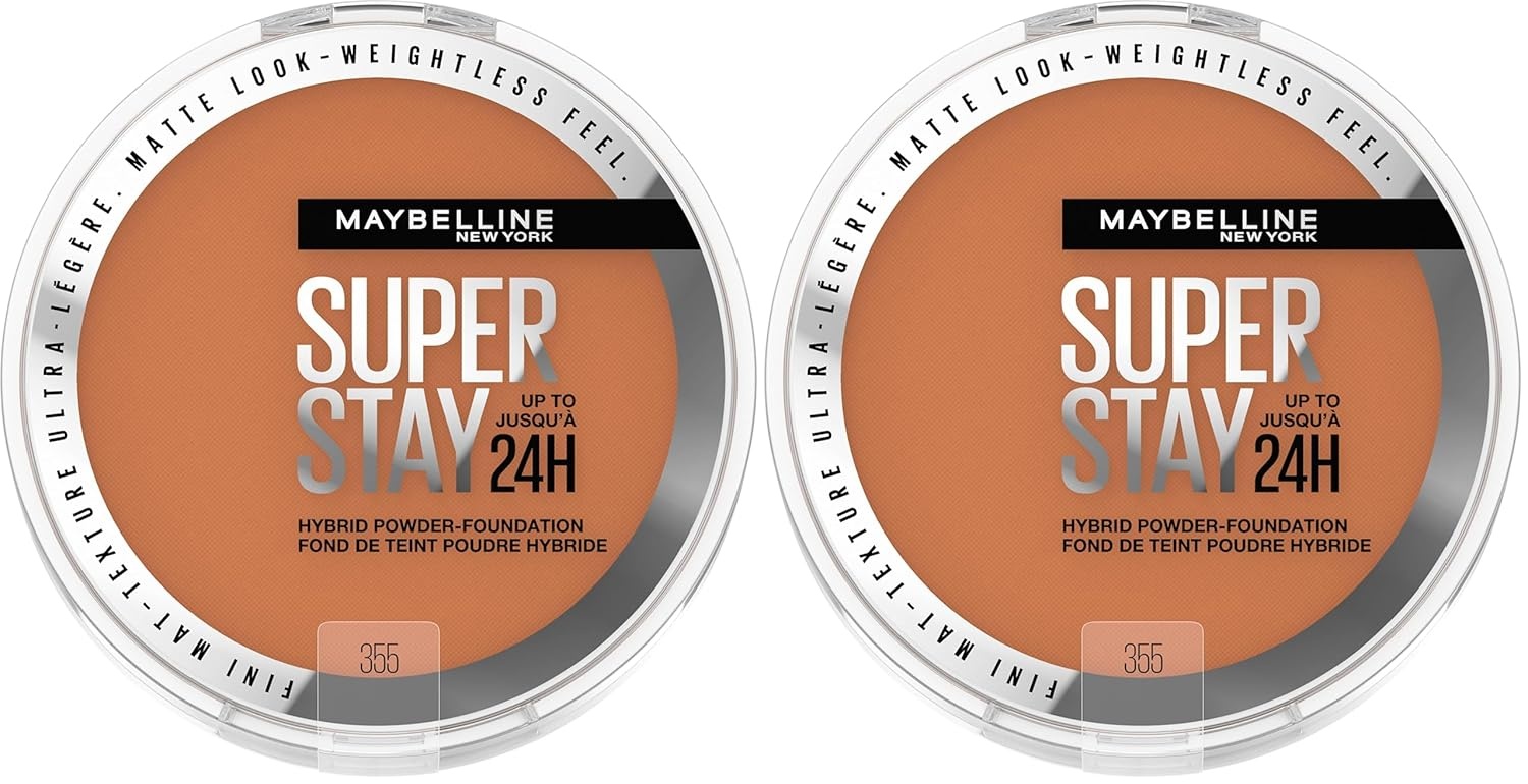 image:imageMaybelline Super Stay Up to 24HR Hybrid PowderFoundation MediumtoFull Coverage Makeup Matte Finish 375 1 CountSUPERSTAY POWDER 355