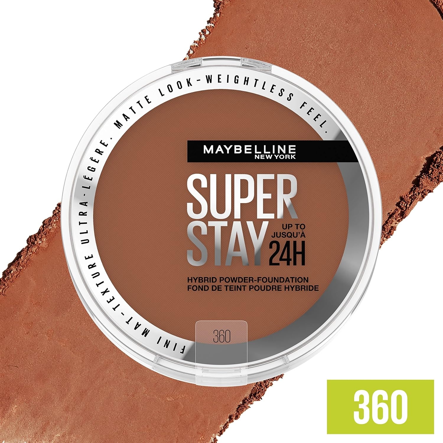 image:imageMaybelline Super Stay Up to 24HR Hybrid PowderFoundation MediumtoFull Coverage Makeup Matte Finish 375 1 CountSUPERSTAY POWDER 360