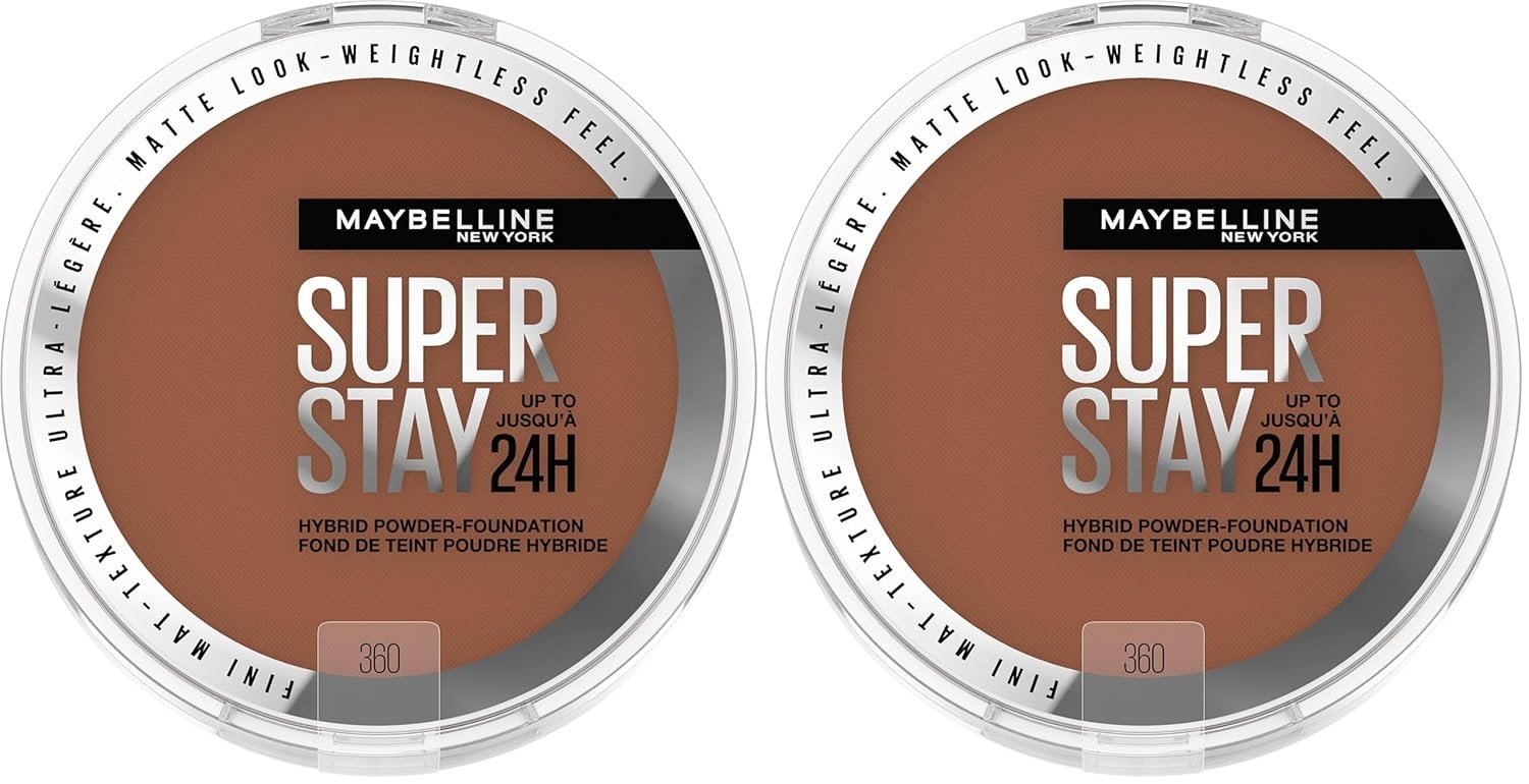 image:imageMaybelline Super Stay Up to 24HR Hybrid PowderFoundation MediumtoFull Coverage Makeup Matte Finish 375 1 CountSUPERSTAY POWDER 360