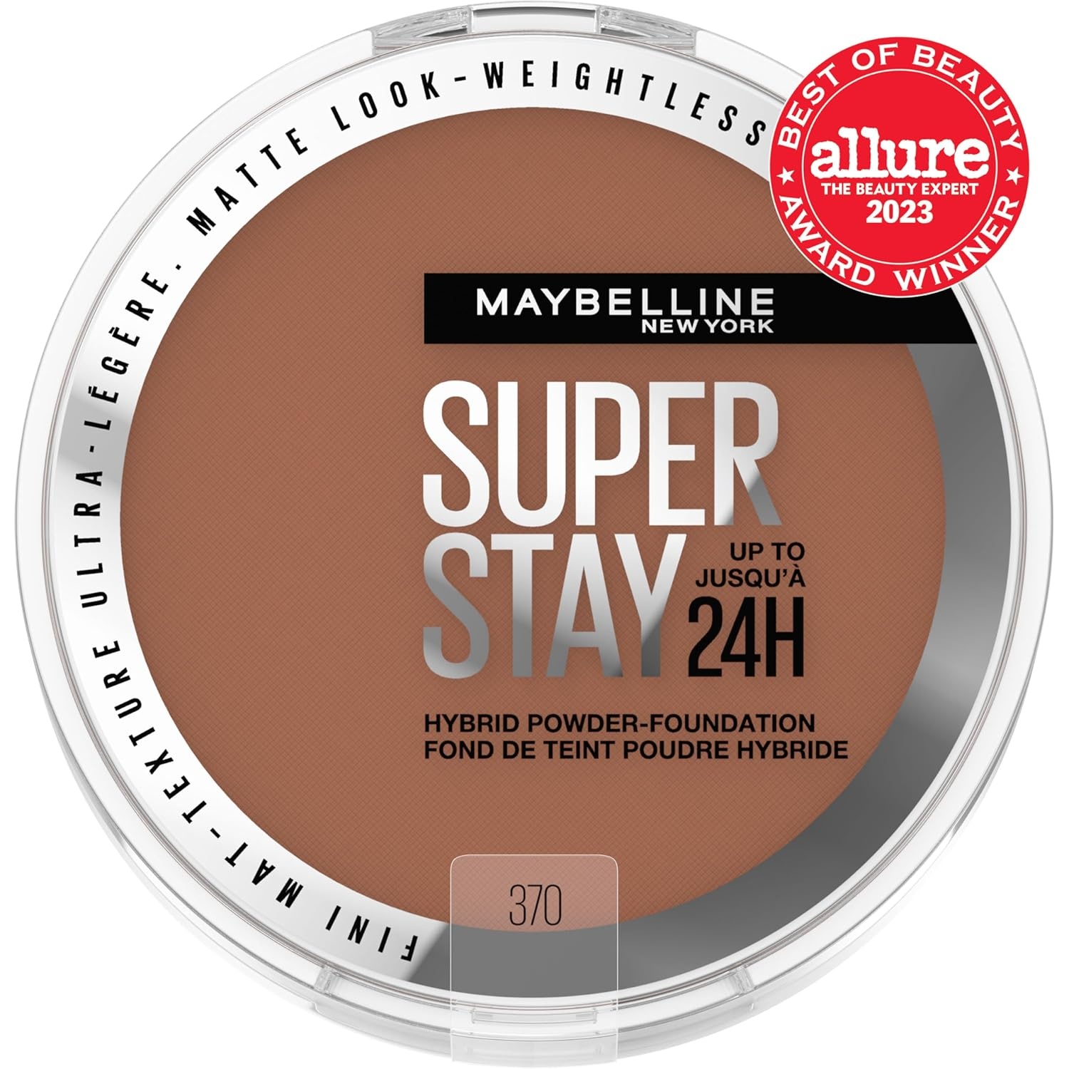 image:imageMaybelline Super Stay Up to 24HR Hybrid PowderFoundation MediumtoFull Coverage Makeup Matte Finish 375 1 CountSUPERSTAY POWDER 370