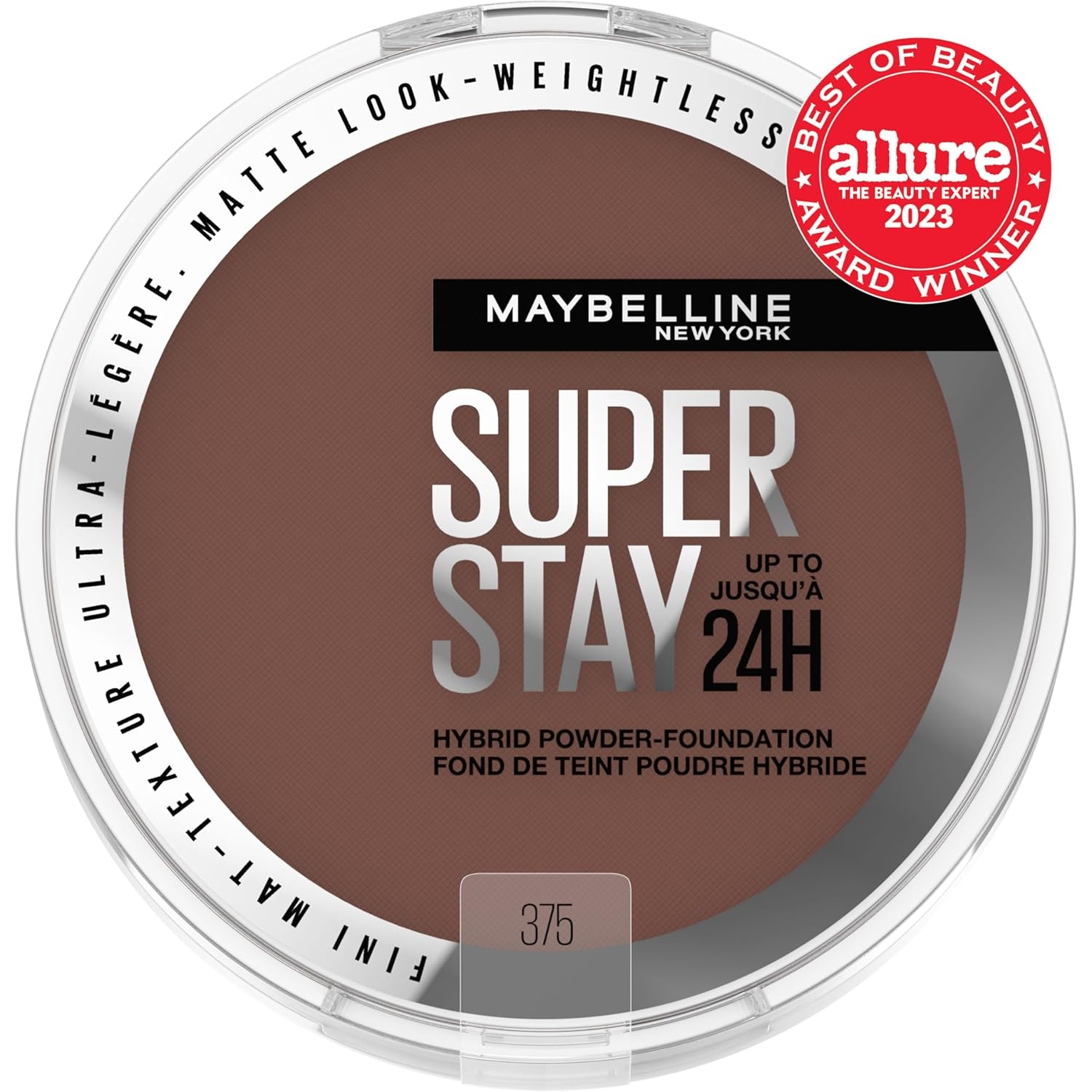 image:imageMaybelline Super Stay Up to 24HR Hybrid PowderFoundation MediumtoFull Coverage Makeup Matte Finish 375 1 CountSUPERSTAY POWDER 375