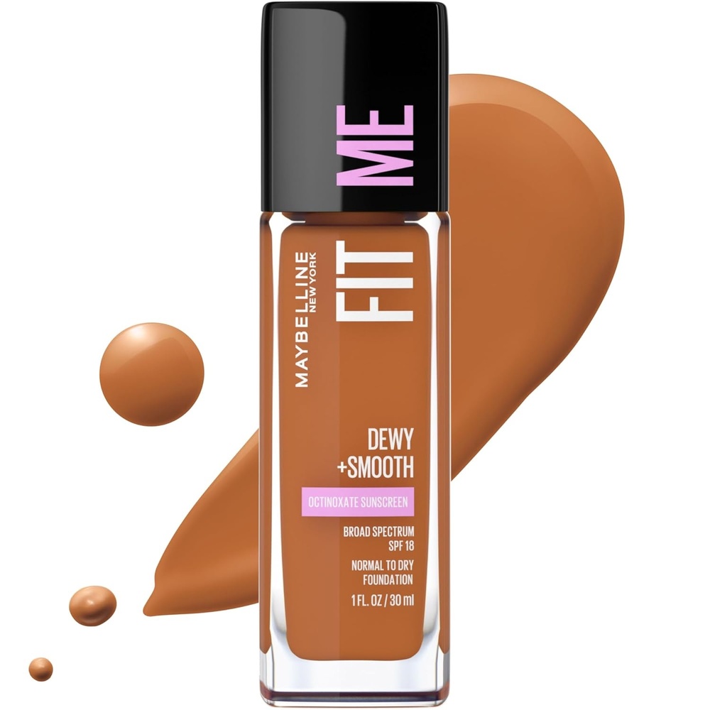 image:imageMaybelline Fit Me Dewy Smooth Liquid Foundation Makeup Natural Beige 1 Count Packaging May Vary360 MOCHA