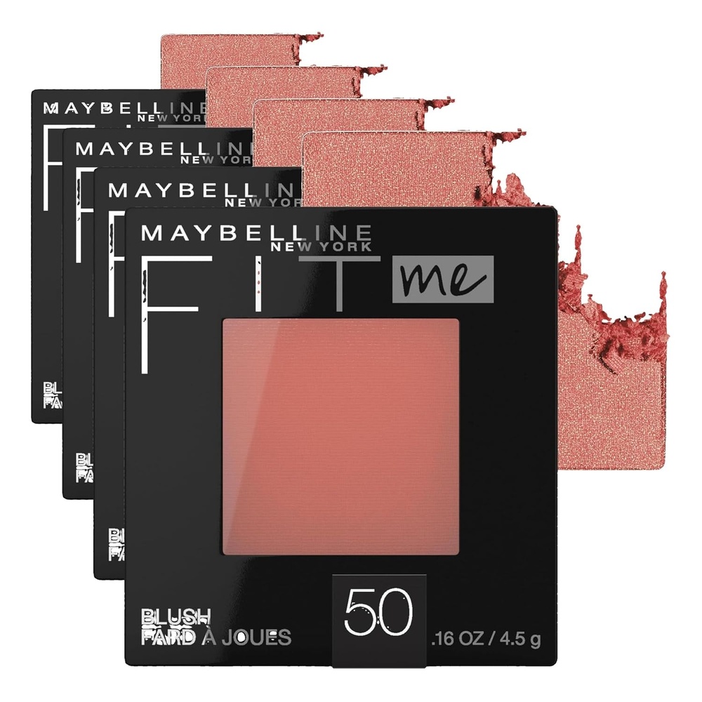 image:imageMaybelline Fit Me Powder Blush Lightweight Smooth Blendable Longlasting AllDay Face Enhancing Makeup Color Berry 1 Count50 WINE Pack of 4