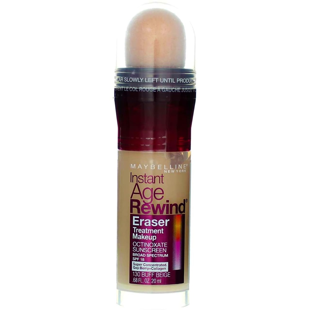 image:imageMaybelline Instant Age Rewind Eraser Foundation with SPF 20 and Moisturizing ProVitamin B5 120 1 Count Packaging May Vary130 Buff Beige
