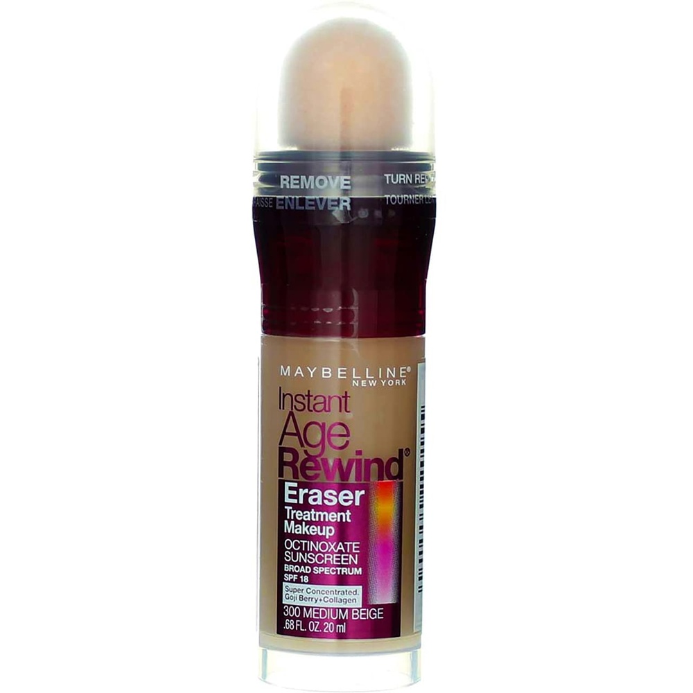 image:imageMaybelline Instant Age Rewind Eraser Foundation with SPF 20 and Moisturizing ProVitamin B5 120 1 Count Packaging May Vary300 Medium Beige