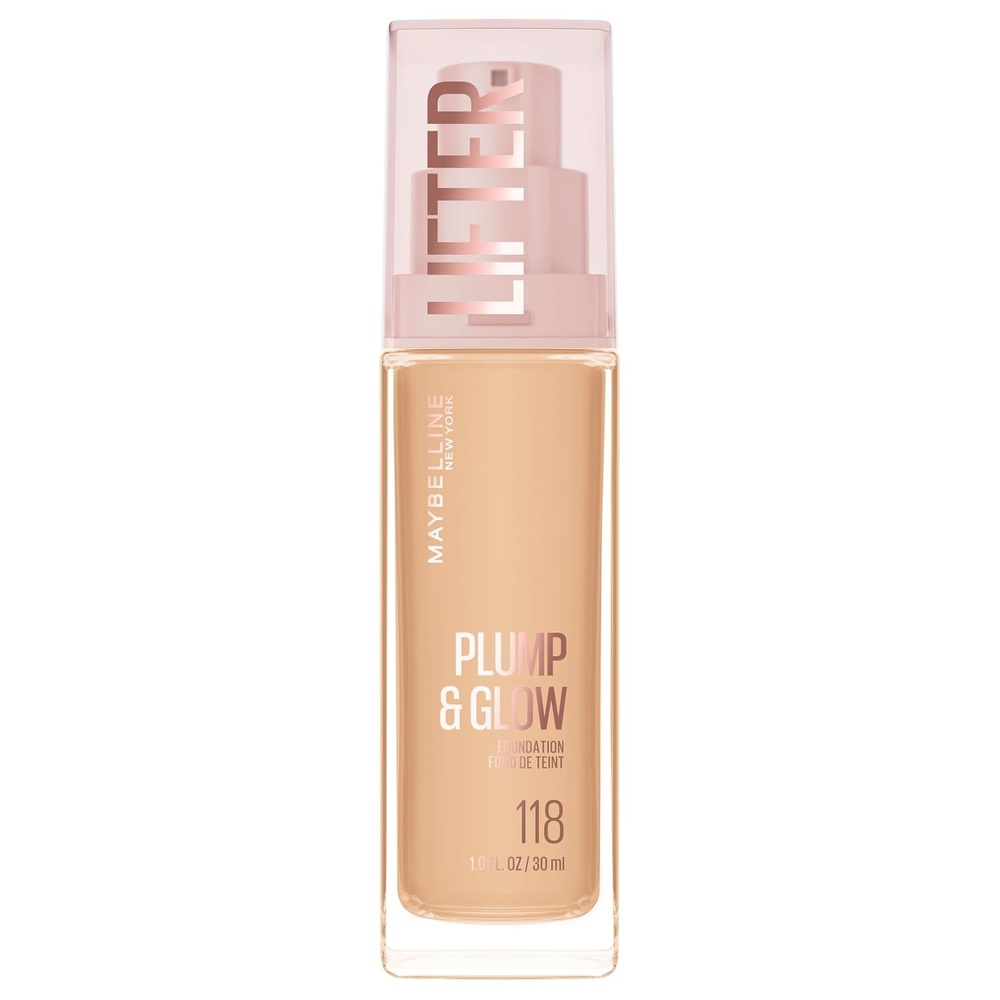 image:imageMaybelline Lifter Plump amp Glow Foundation Liquid Foundation with 2 Niacinamide Hyaluronic Acid Plumping and Brightening Face Makeup 367 1 Count118 WARM