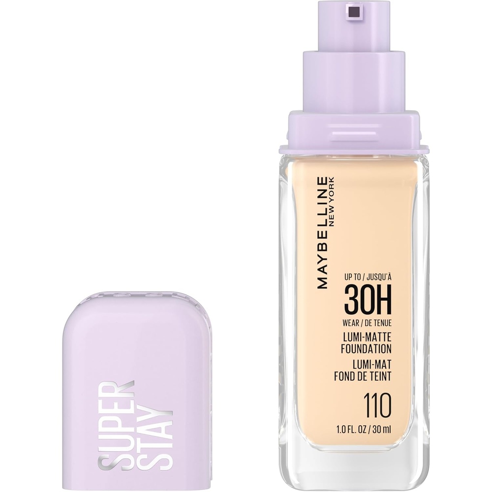 image:imageMaybelline Super Stay LumiMatte Foundation Lightweight and Buildable Full Coverage Foundation Makeup For Up To 30HR Wear 368 1 Count110 Warm