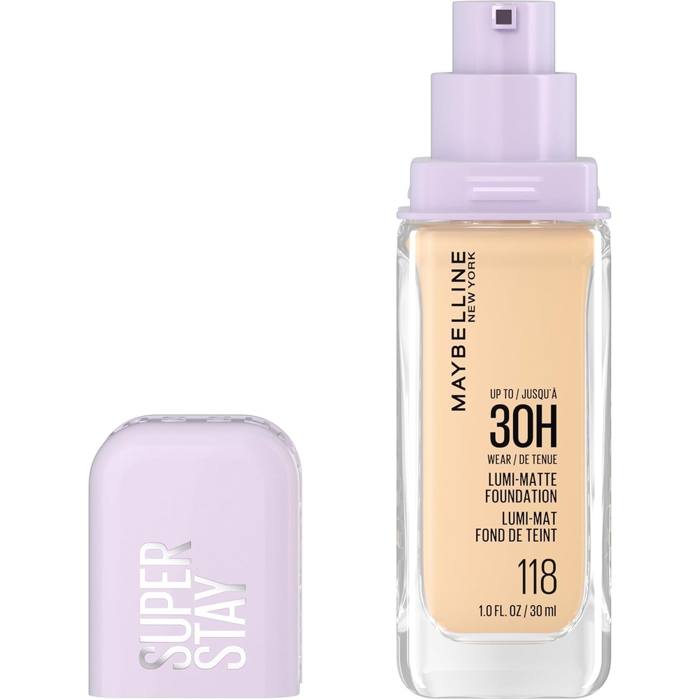 image:imageMaybelline Super Stay LumiMatte Foundation Lightweight and Buildable Full Coverage Foundation Makeup For Up To 30HR Wear 368 1 Count118 Warm