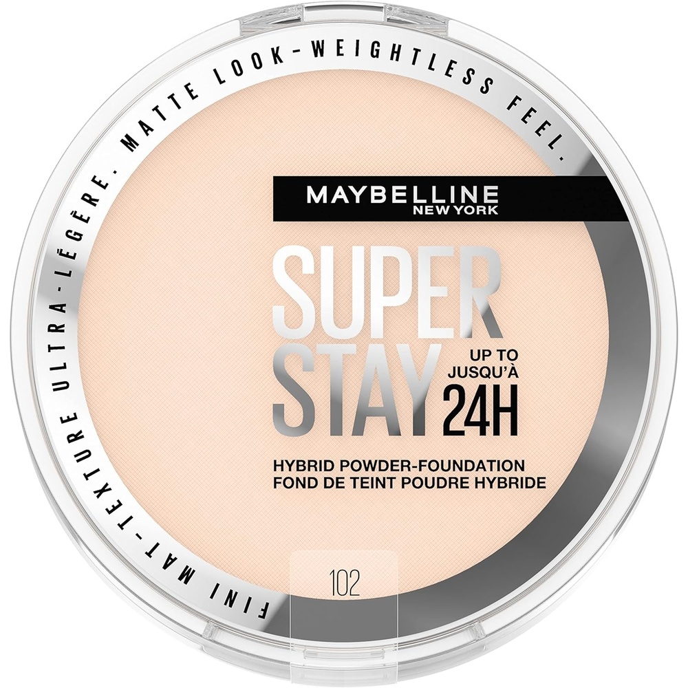 image:imageMaybelline Super Stay Up to 24HR Hybrid PowderFoundation MediumtoFull Coverage Makeup Matte Finish 375 1 CountSUPERSTAY POWDER 102