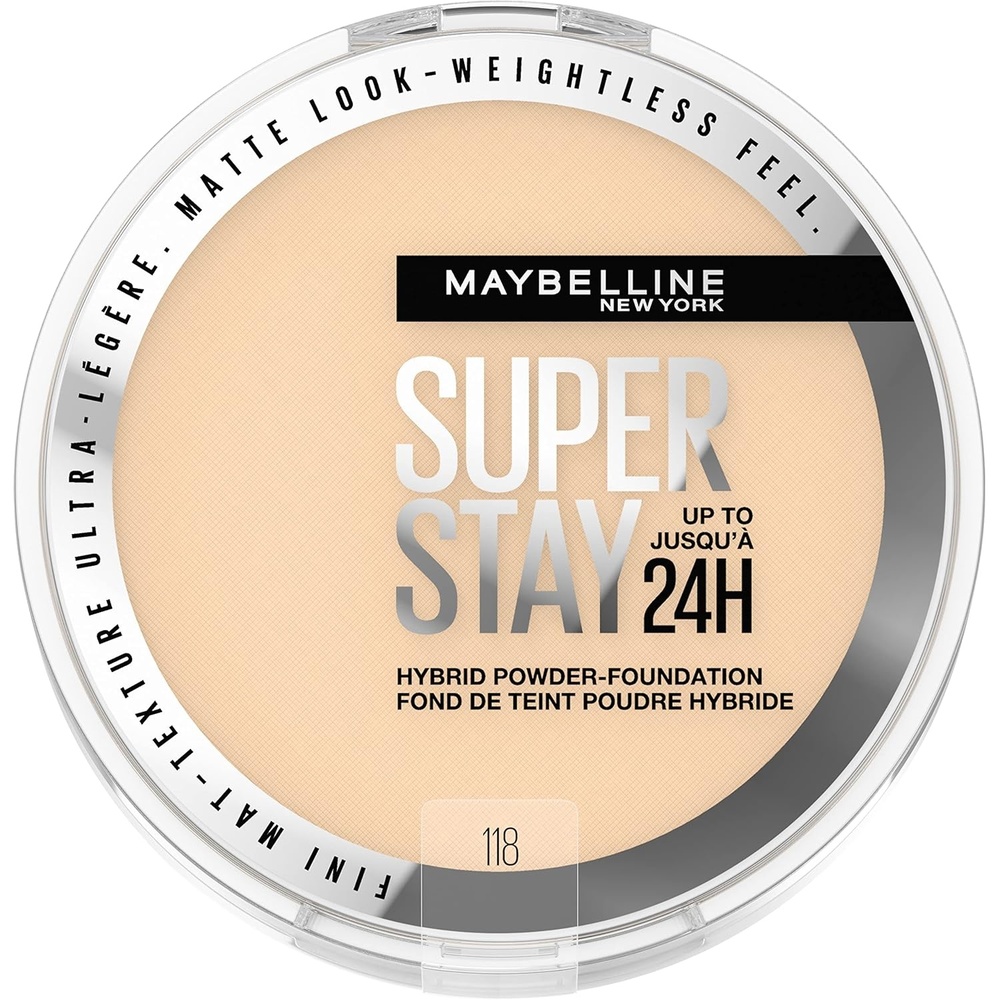 image:imageMaybelline Super Stay Up to 24HR Hybrid PowderFoundation MediumtoFull Coverage Makeup Matte Finish 375 1 CountSUPERSTAY POWDER 118