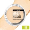 Maybelline Super Stay Up to 24HR Hybrid Powder-Foundation, Medium-to-Full Coverage Makeup, Matte Finish, 375, 1 Count(SUPERSTAY POWDER 118)