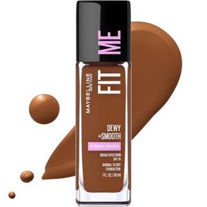 Maybelline Fit Me Dewy + Smooth Liquid Foundation Makeup, Natural Beige, 1 Count (Packaging May Vary)(375 JAVA)
