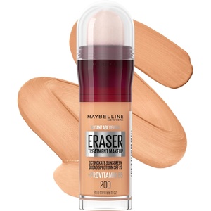 Maybelline Instant Age Rewind Eraser Foundation with SPF 20 and Moisturizing ProVitamin B5, 120, 1 Count (Packaging May Vary)(200)