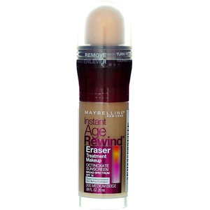 Maybelline Instant Age Rewind Eraser Foundation with SPF 20 and Moisturizing ProVitamin B5, 120, 1 Count (Packaging May Vary)(300 Medium Beige)