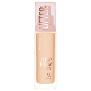 Maybelline Lifter Plump & Glow Foundation, Liquid Foundation with 2% Niacinamide + Hyaluronic Acid, Plumping and Brightening Face Makeup, 367, 1 Count(090 NEUTRAL)