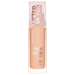 Maybelline Lifter Plump & Glow Foundation, Liquid Foundation with 2% Niacinamide + Hyaluronic Acid, Plumping and Brightening Face Makeup, 367, 1 Count(102 NEUTRAL)