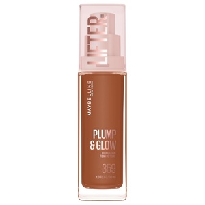 Maybelline Lifter Plump & Glow Foundation, Liquid Foundation with 2% Niacinamide + Hyaluronic Acid, Plumping and Brightening Face Makeup, 367, 1 Count(359 NEUTRAL)