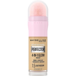 Maybelline New York Instant Age Rewind Instant Perfector 4-In-1 Glow Makeup, Medium/Deep(1.5 LIGHT/MEDIUM)