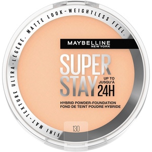 Maybelline Super Stay Up to 24HR Hybrid Powder-Foundation, Medium-to-Full Coverage Makeup, Matte Finish, 375, 1 Count(SUPERSTAY POWDER 130)