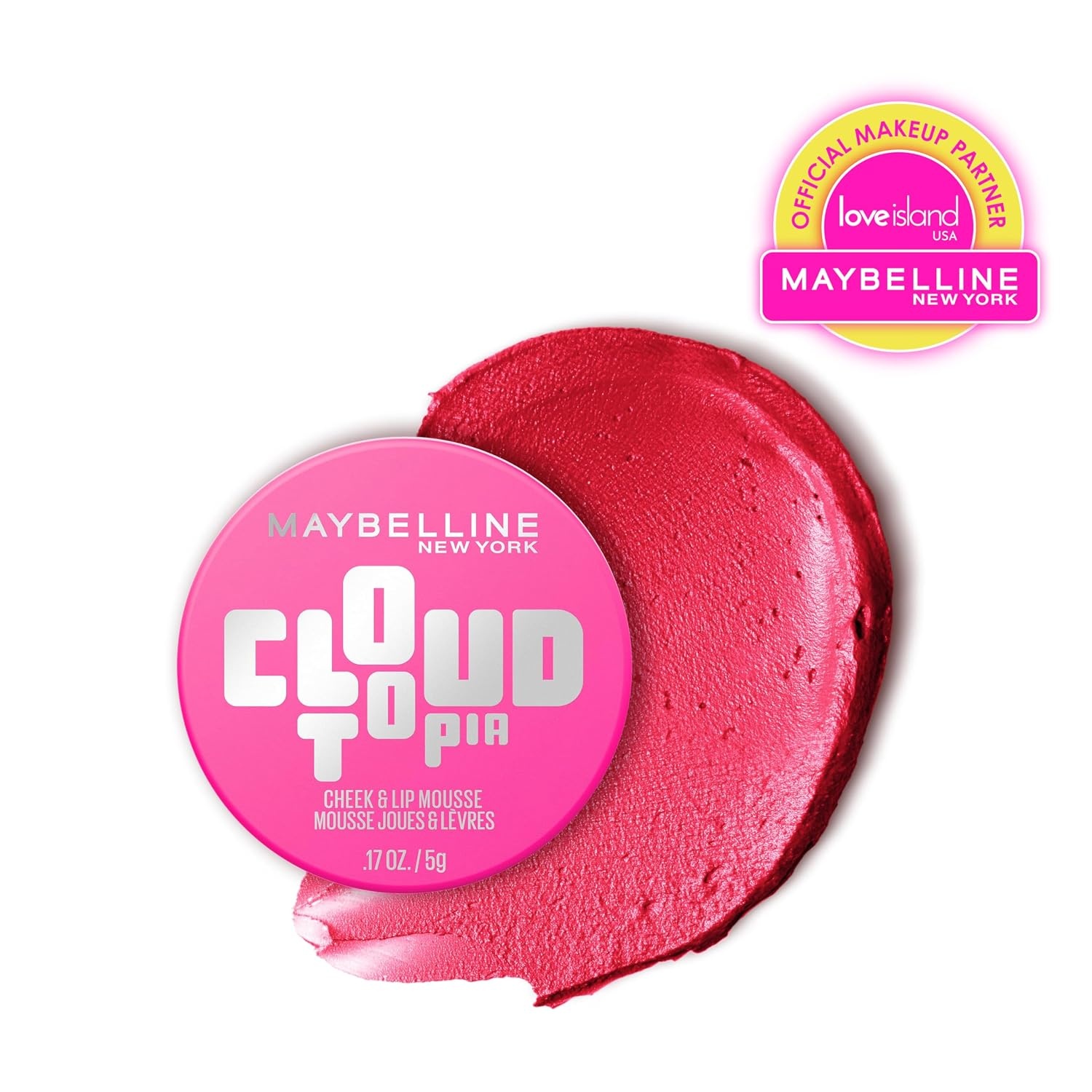 image:imageMaybelline Cloudtopia Blush for Cheeks and Lip Mousse UltraVivid Pigmented Formula for Up to 14HR of Blush and Lip Makeup Color Divine Crimson 1 CountPINK DAYDREAM