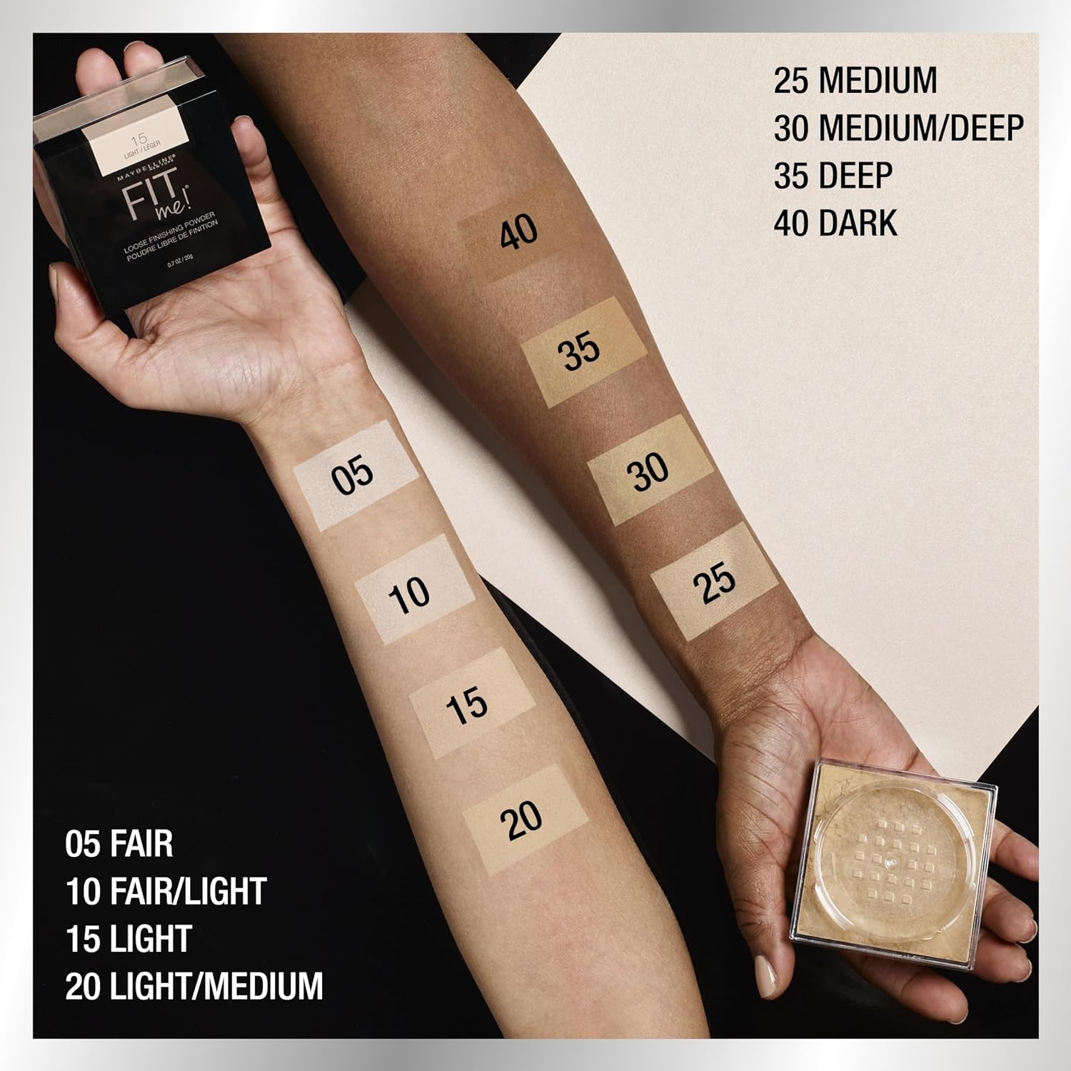 image:imageMaybelline Fit Me Loose Setting Powder Face Powder and Finishing Makeup Light 1 Count25 MEDIUM
