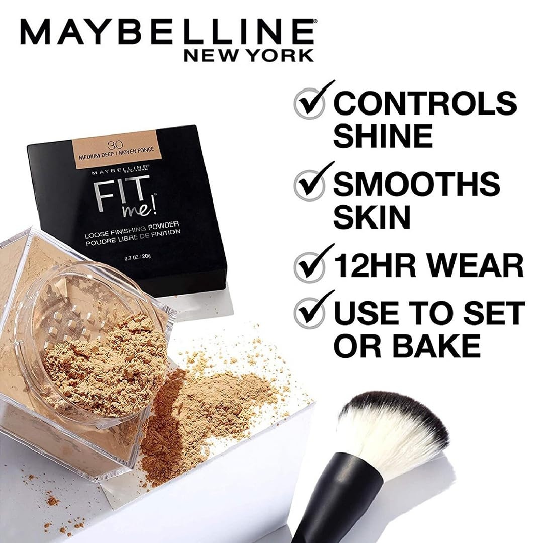 image:imageMaybelline Fit Me Loose Setting Powder Face Powder and Finishing Makeup Light 1 Count30 MEDIUM DEEP