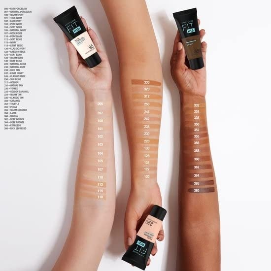image:imageMaybelline Fit Me Matte Poreless Liquid OilFree Foundation Makeup Warm Coconut 1 Count Packaging May Vary097 Natural Porcelain